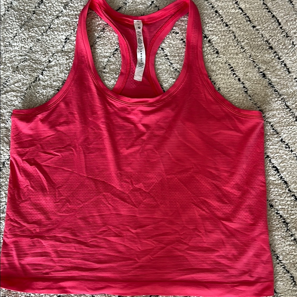 Lululemon Athletica Red Tank Top Crop Relaxed